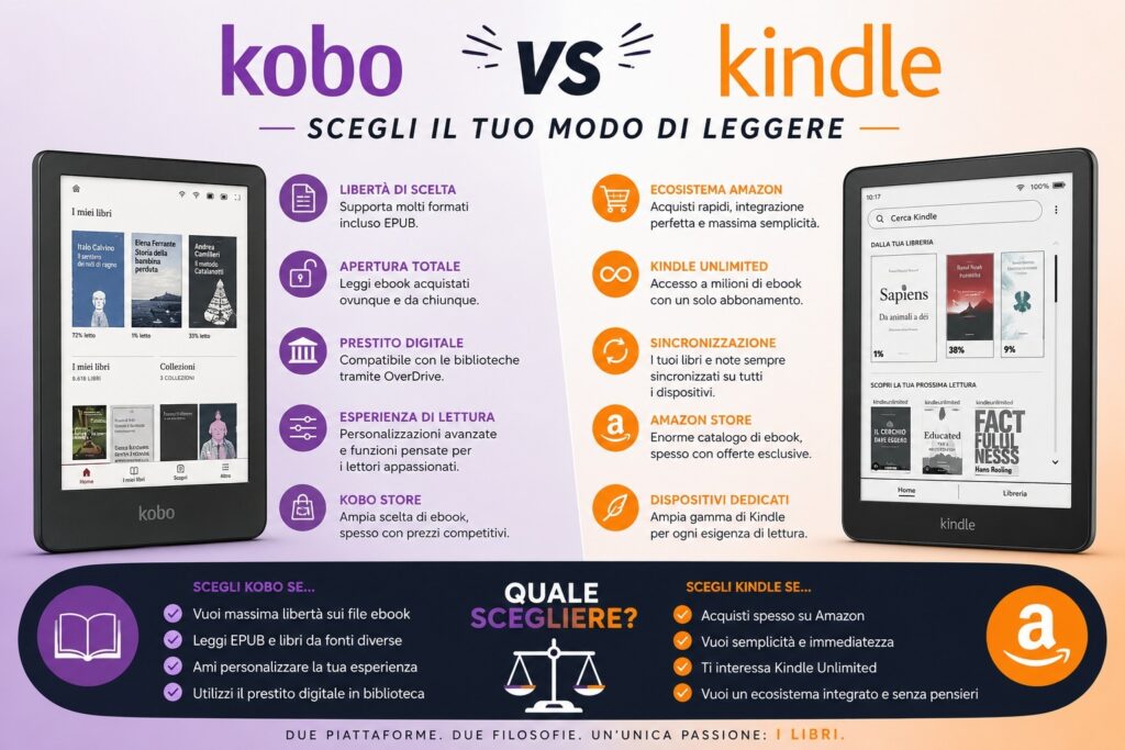Kobo vs Kindle: quale scegliere nel 2026? Kobo vs Kindle: quale scegliere nel 2026?